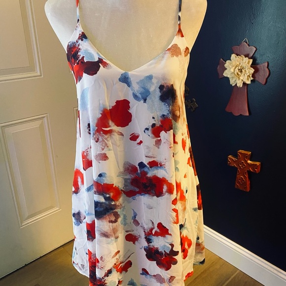 Magnolia Blue, White and Red Dress - Picture 1 of 4